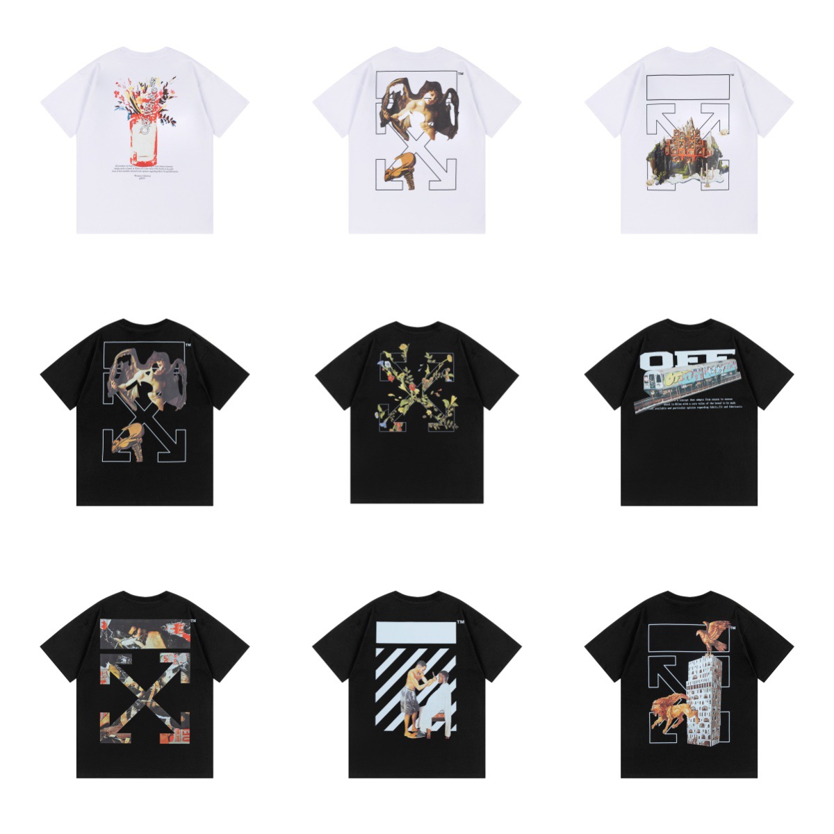 Ready Stock Shipped in Seconds 2025 Summer New High-Quality Pure Cotton Men's and Women's Same Style T-Shirt Printed Short-Sleeved Ready Stock Wholesale foto QC de 1688 en Qualit.ly