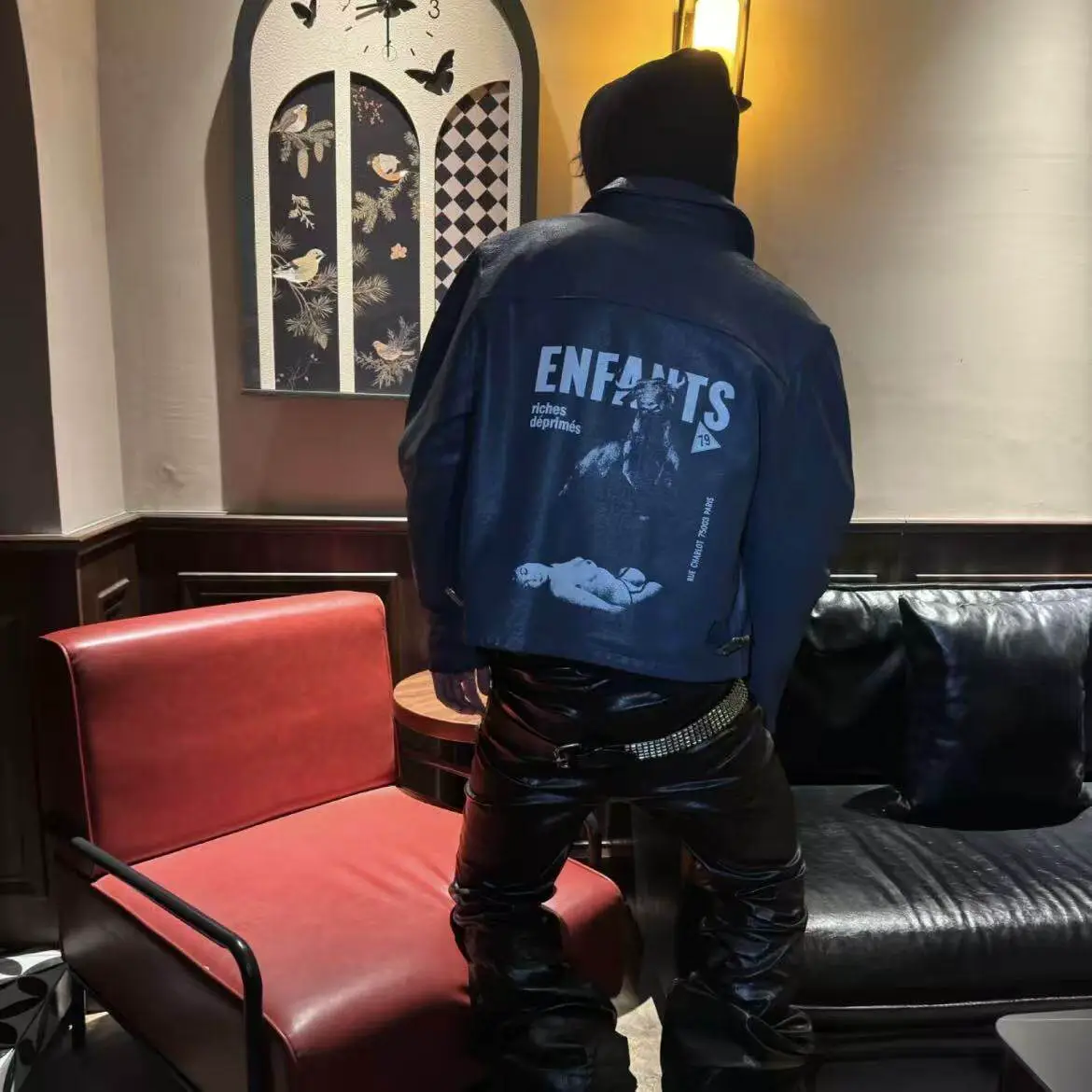 Current/(Rammed) ERD Melancholy Rich Second Generation Bulls Washed, Used, Cracked, Tire Cow Leather Jacket Jacket Jacket for Men and Women