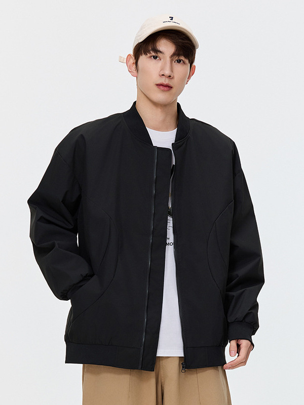 Jianheng American-Style Cleanfit Flight Jacket for Men, High-End Baseball Collar Harrington Couple's Casual Jacket for Women