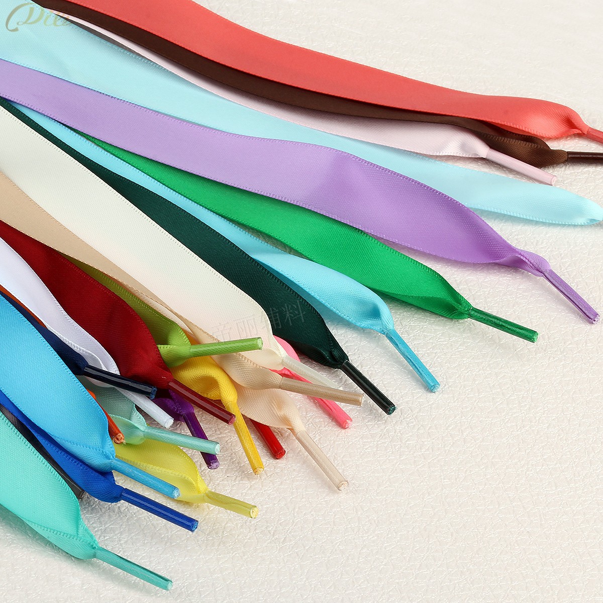 12 Spot 2cm Colorfulful Satin Ribbon Lanyard Shoelaces Casual Shoes Green Red Purple Blue Green Brown Silks and Satins Shoelaces