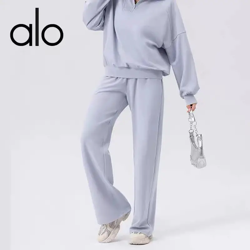 alo yoga阔腿运动裤女秋冬高腰宽松户外跑步健身长裤休闲运动裤