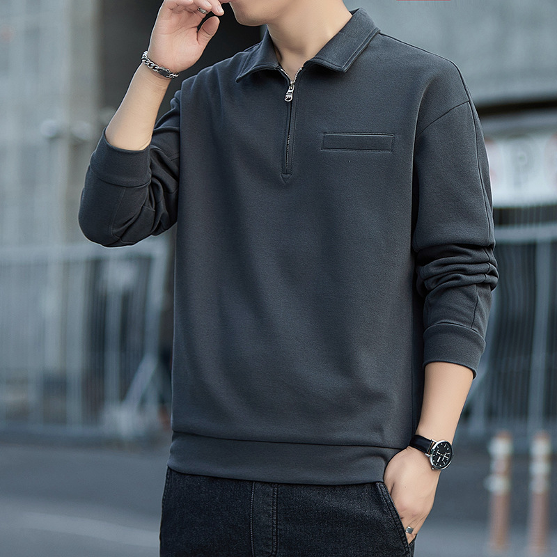 Diyu Shenlong Sweater Men's Pullover Spring and Autumn Long Sleeve Jacket Half Zipper Polo Shirt High-end Business Casual Men's Wear