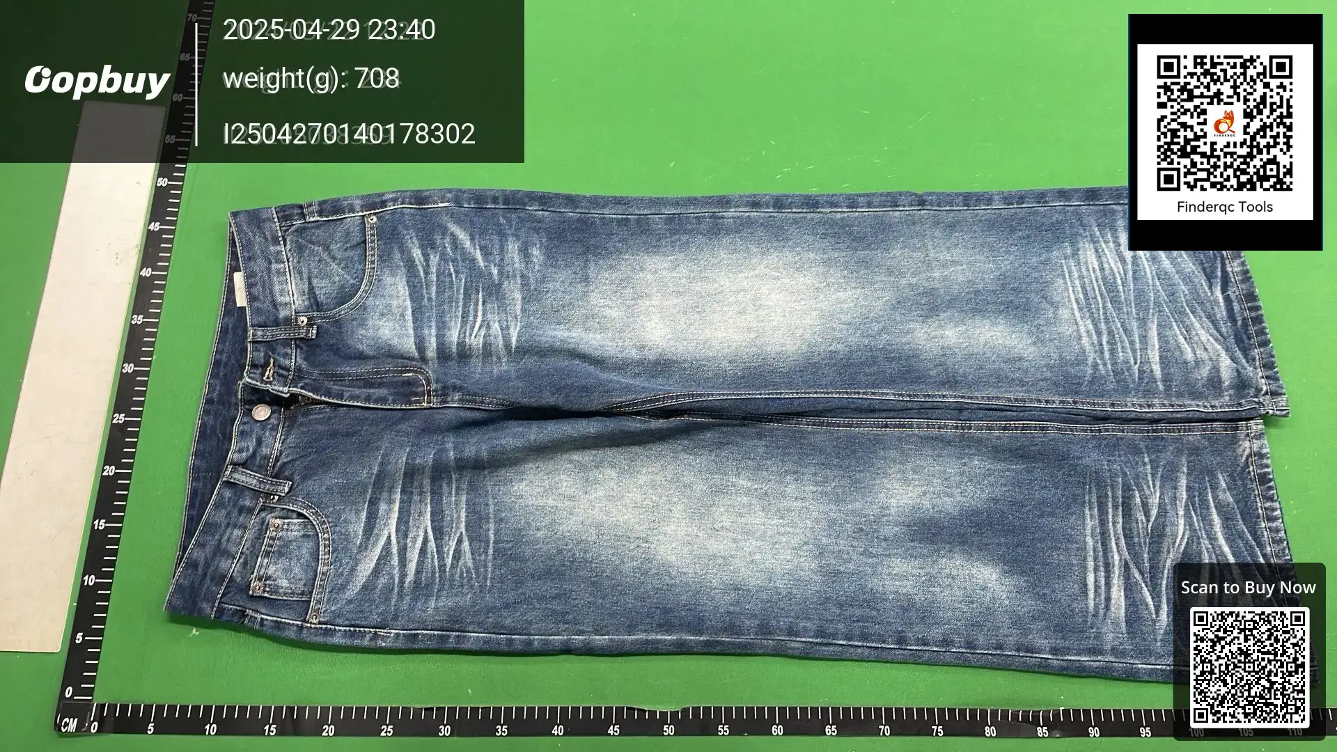 Hy711 American High Street Cat Beard Washed Retro Micro-Booted Straight-Leg Denim Men's Niche Stylish Pants Couple