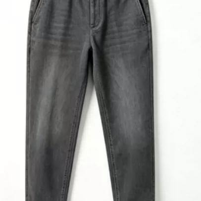 Fringed Scroll with Sanskrit Script on the Front of the Pants, Full Cross Pattern, Two-Tone Flared Jeans 55070392 Foto QC de TAOBAO na Qualit.ly