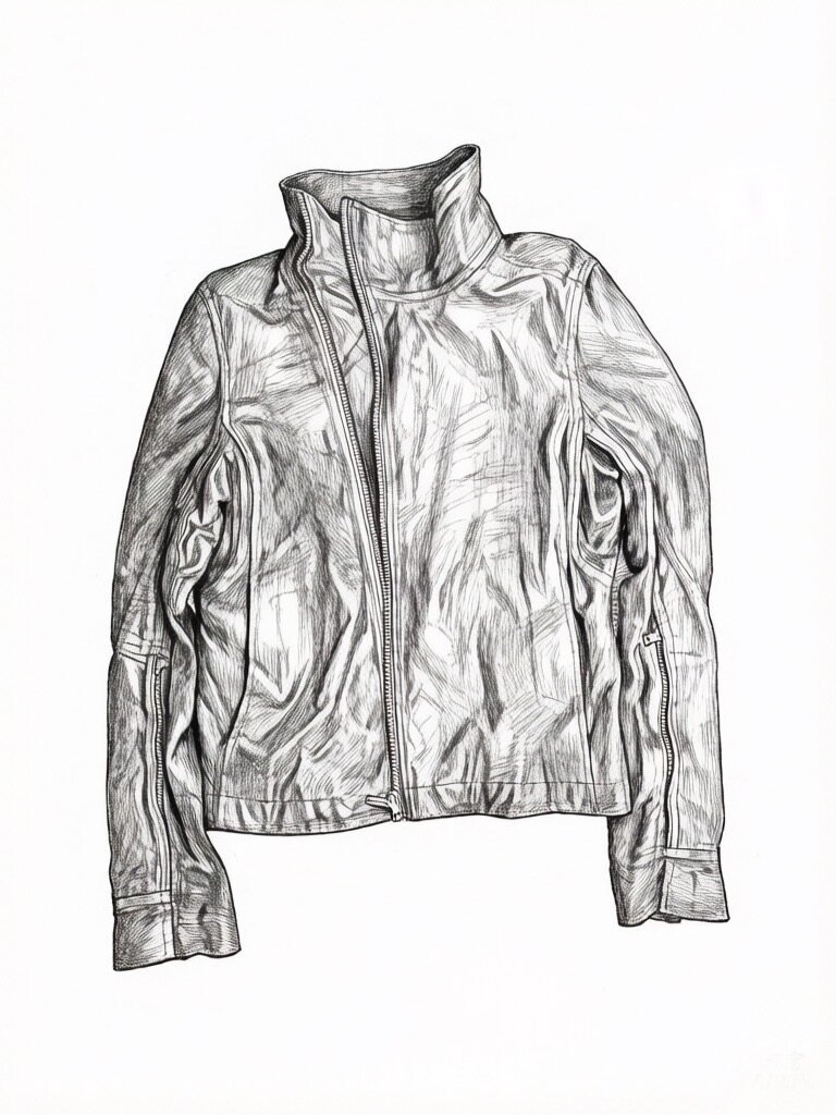【Dini】FW20 “Performa” Asymmetrical Zip Waxxed Jacket