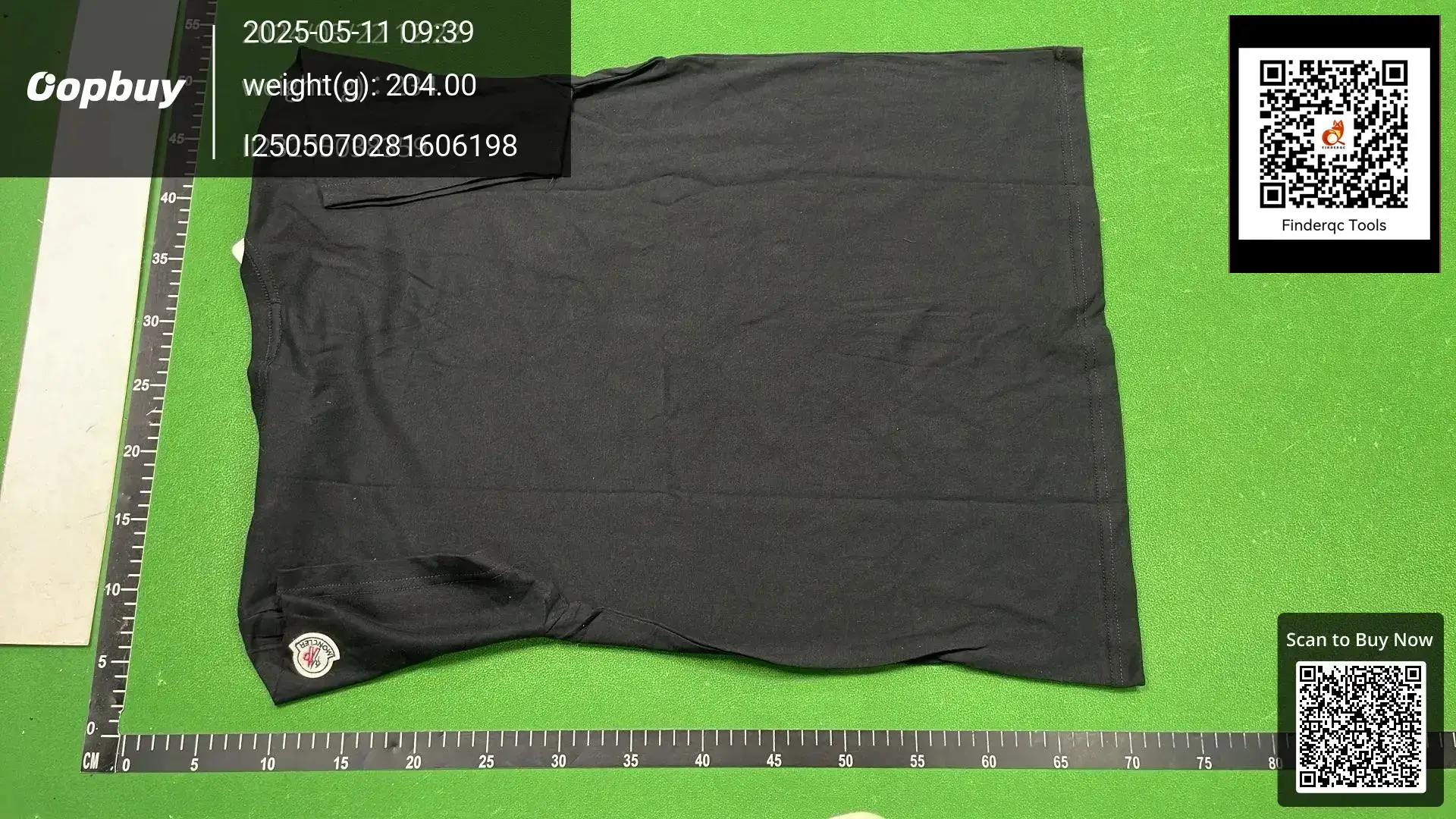 Moncler Black Cotton T-Shirt