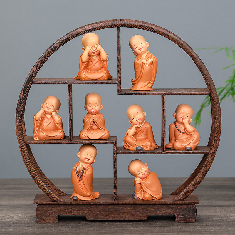Zen Style Chinese Style Huineng Little Monk Desktop Ornaments Home Decorations Crafts Living Room Study Bedroom Ornaments