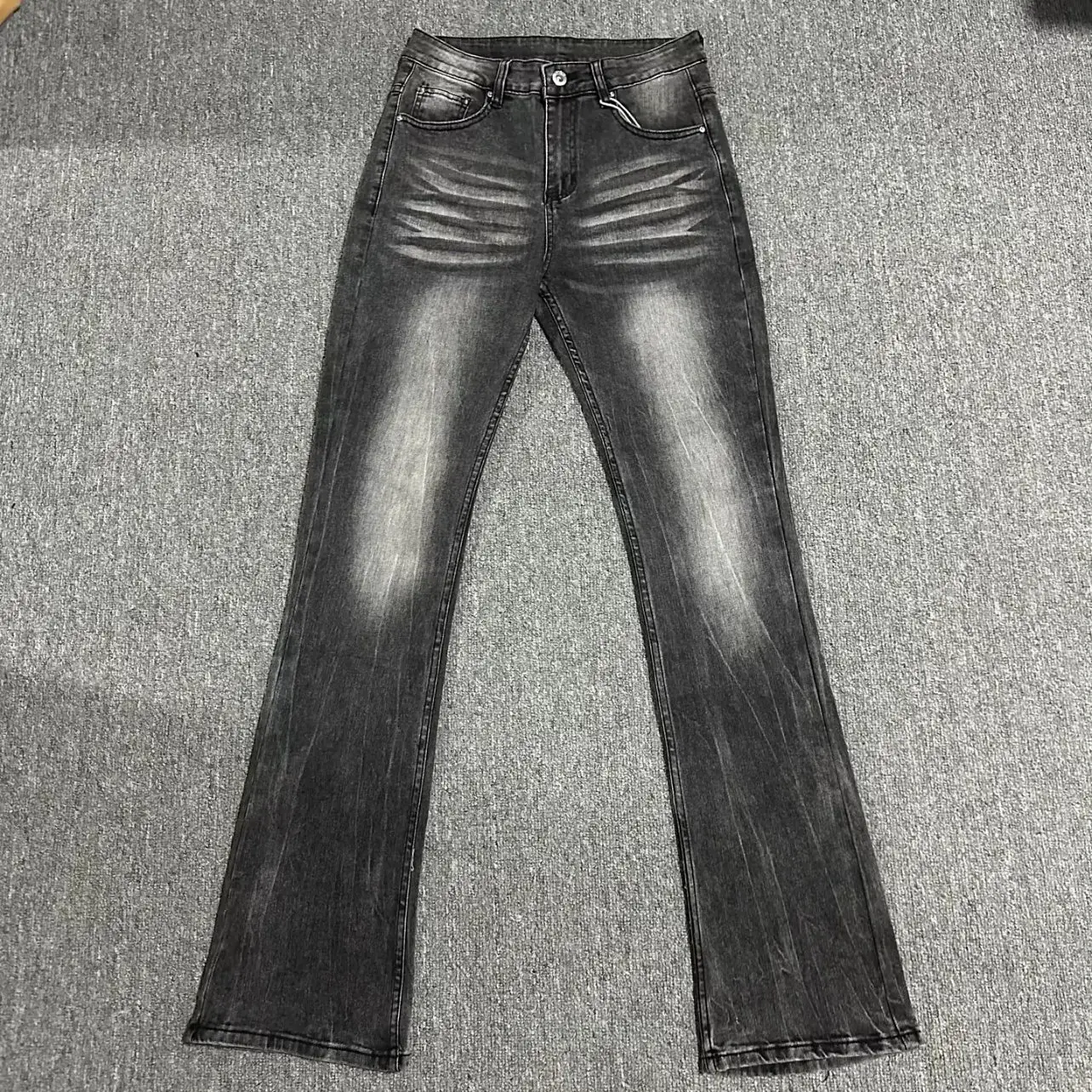 Cleanfit Independent Vintage 517 Style Jeans Washed Micro-Flared Slim Fit Slimming Washed Long Pants for Men