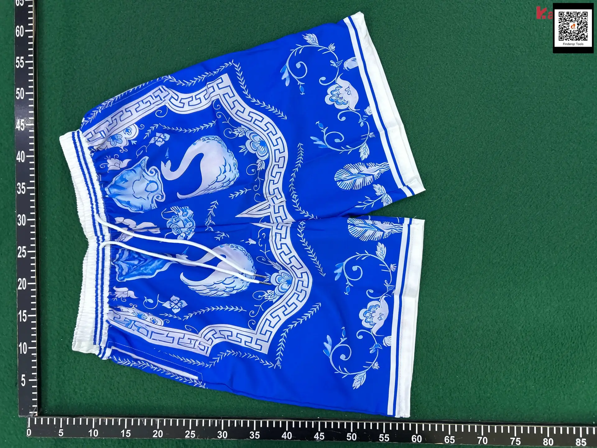 Casablanca Swan Print Shorts Blue