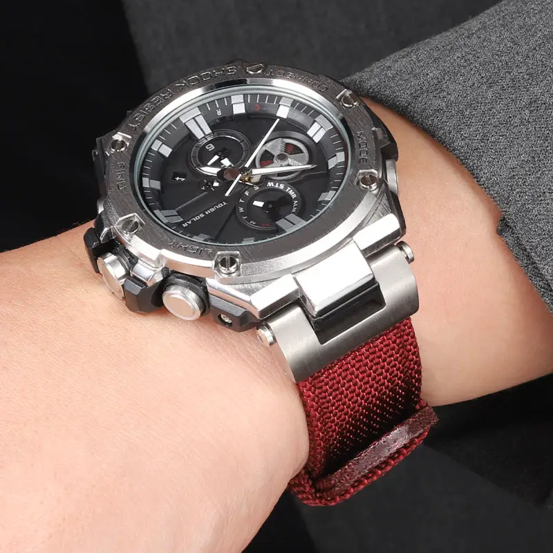 Suitable for Casio Gst-S130/B100/S110/S120/W130L/W300 Sports Nylon Men's Watch Strap
