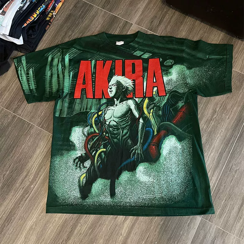 Vintage American Akira Anime Medicom Akira Cartoon Anime Dark Os Short-Sleeved T-Shirt