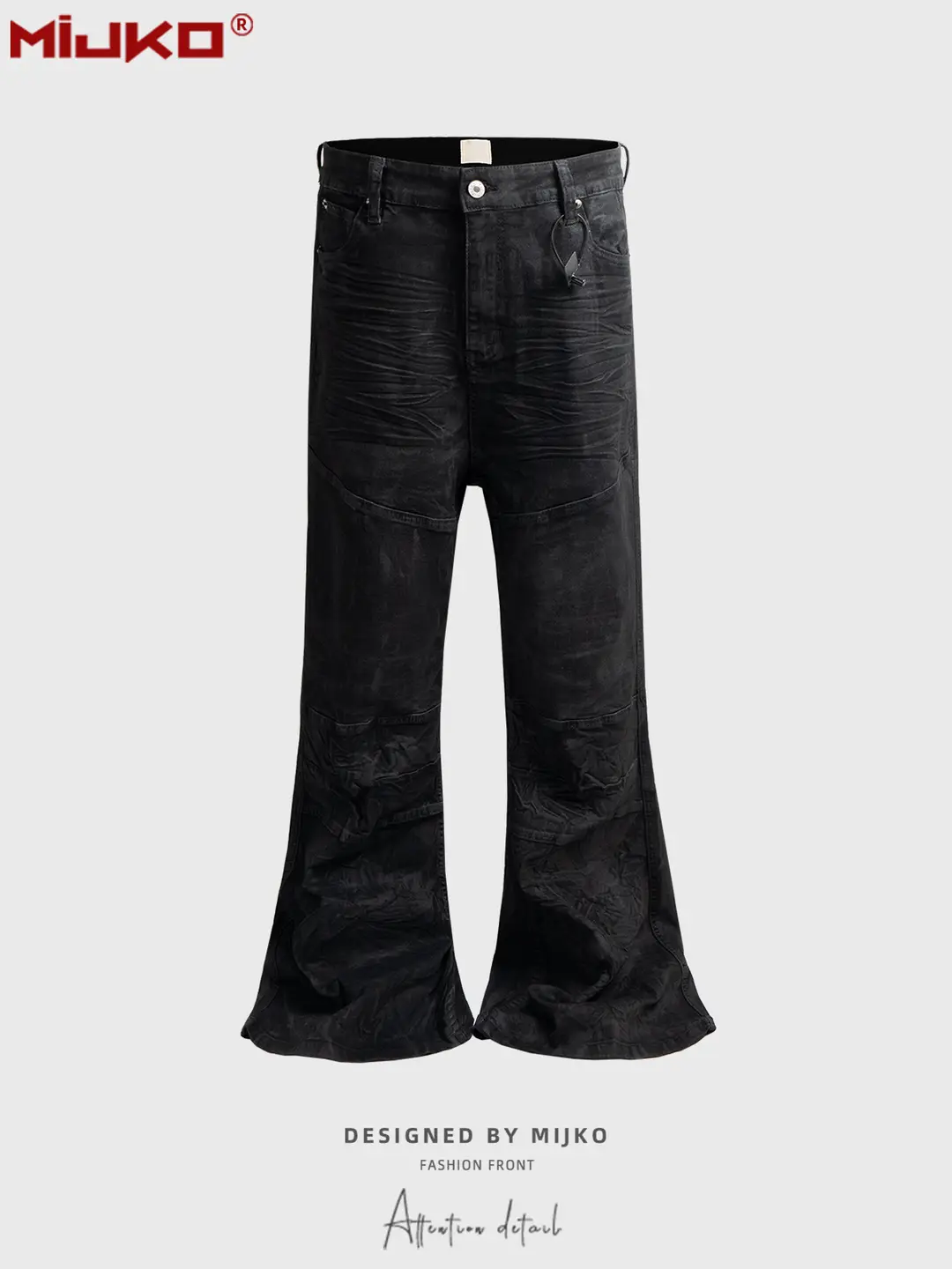 MIJKO Flared Jeans Black