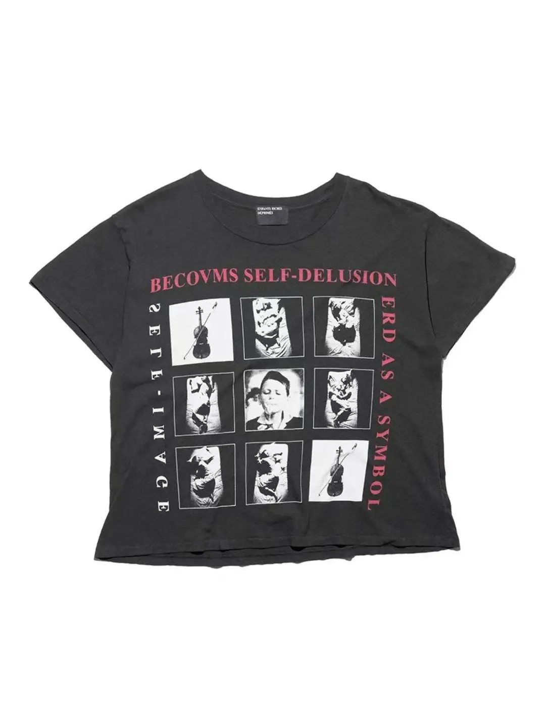 ERD25ss Maxfield LA limited edition violin short-sleeve T-shirt with nine-panel grid