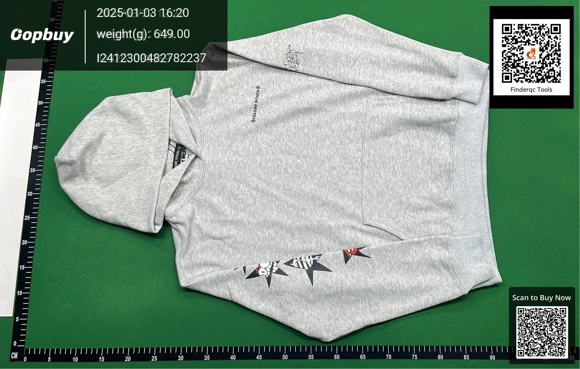 Chrome Hearts Grey Hoodie