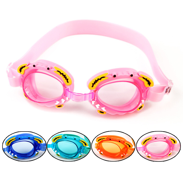 Children's cartoon small fish swimming goggles baby swimming goggles boys and girls anti-fog waterproof HD kids swimming goggles wholesale