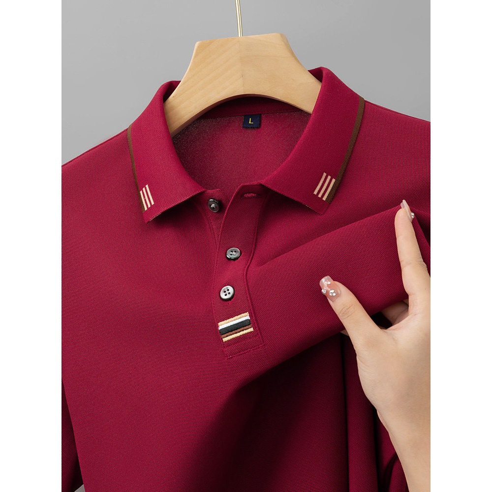 Men's Short-Sleeved T-Shirt New Style Cotton Summer Polo Shirt Red Zodiac Year Casual Versatile Half-Sleeved Large Size
