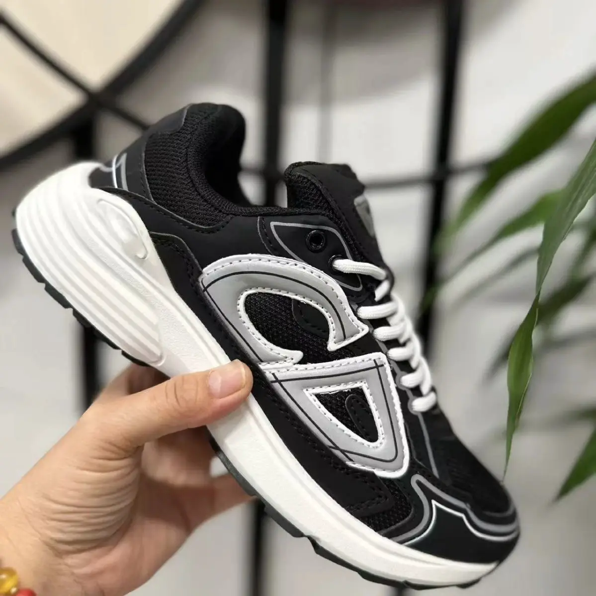 Putian Foreign Trade Cross-Border B30 Men's Sports Casual Low-Top Logo Summer Fashion Mesh Women's Running Dad Shoes