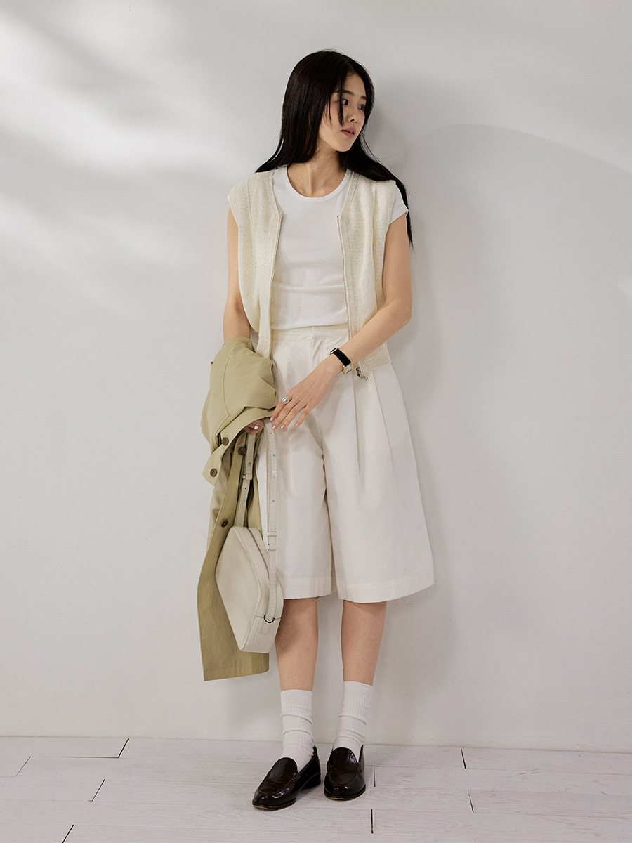 Trendy Spring/Summer Casual High-Waisted Straight-Leg A-Line Shorts 10029
