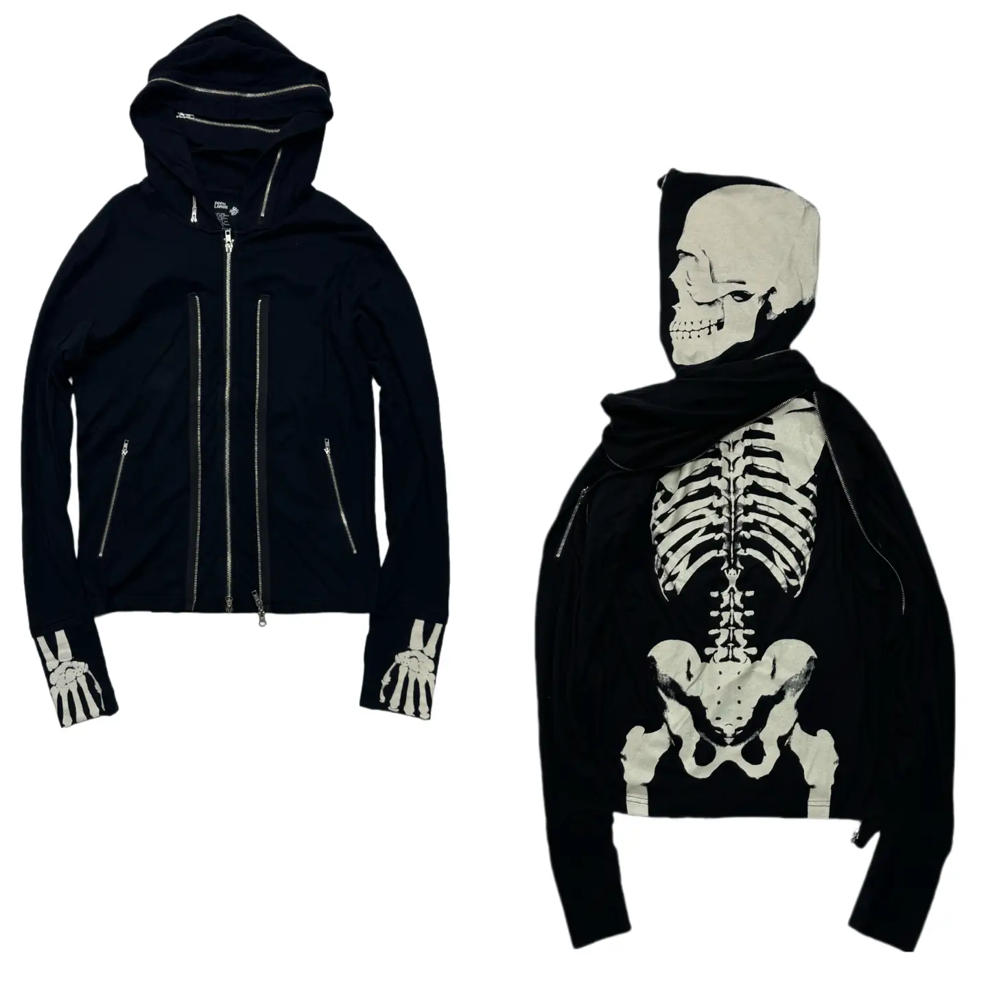 PPFM Skeleton Skeleton Pulling Coat Hoodie Hoodie Cardigan Archive Visual Subculture UC