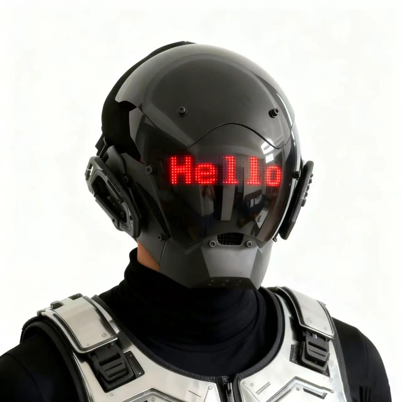 Cyberpunk Led Mask Luminous Full-Face Mask for Cosplay, Music Festivals, and Conventions