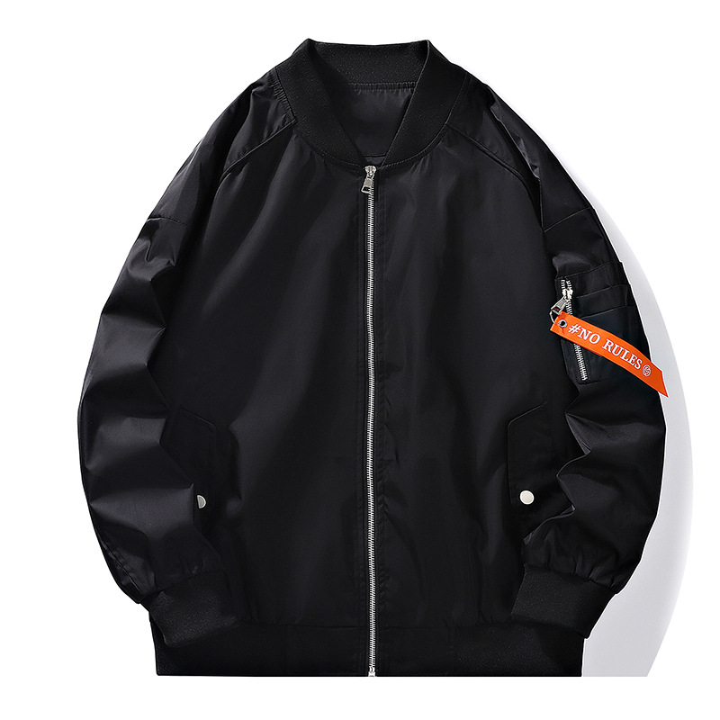 Autumn New jacket men's fashion brand flying jacket solid color fashion loose workwear baseball uniform jacket men's clothing
