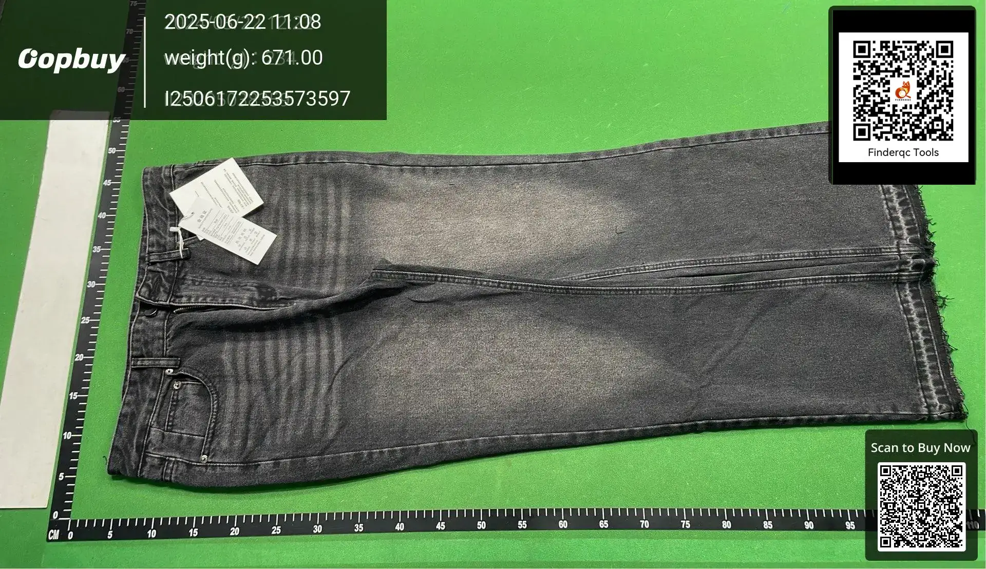 European and American Men's Wear | American cleanfit Black Tassel 507 Jeans Retro Washed Old Long