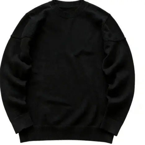 Front White Sweater with Black Mink Fur 33121705