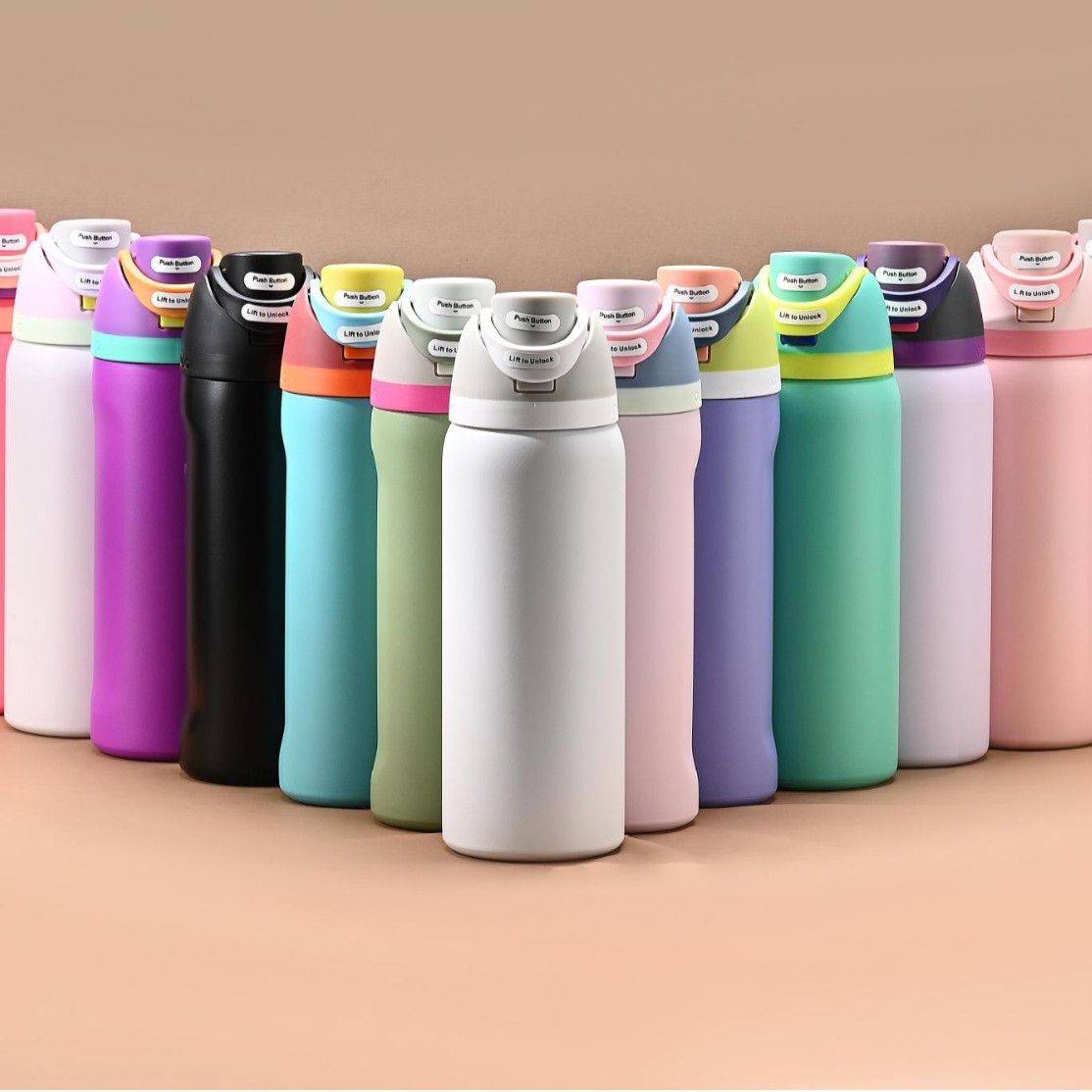 Amazon's Popular In-Stock 304 Insulated Cup, Outdoor Sports Fitness Water Bottle, Hot and Cold Straw Cup, Fruit Cup, Car Cup Foto QC de 1688 na Qualit.ly