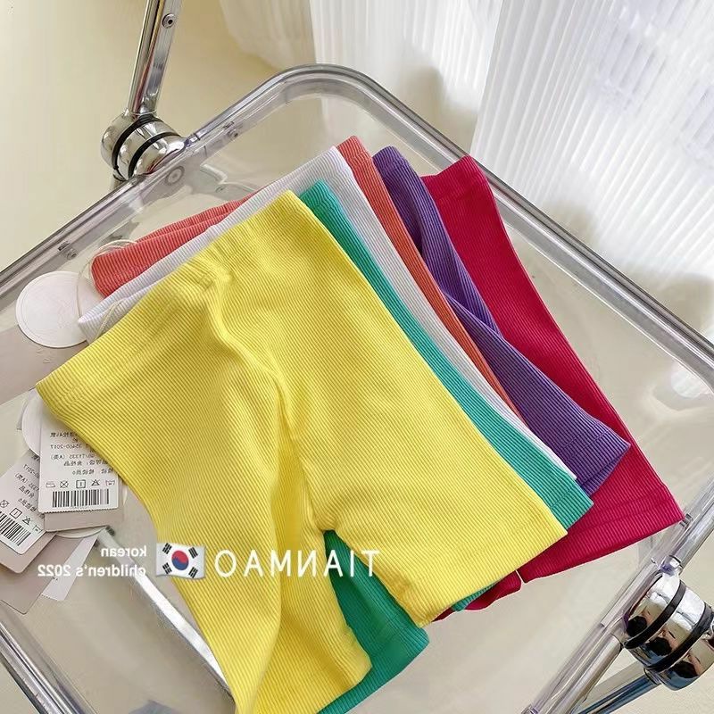 Girls' Summer Shorts Hot Pants Baby's Western-style Children's Personalized Trendy Brand Solid Color Pit Safety Pants Five-point Shark Pants