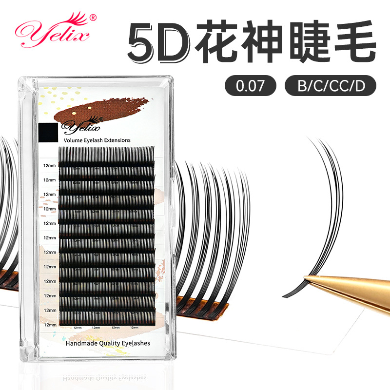 5d Flower God Eyelash Grafting D warped Cartoon Fairy Hair Camellia Flower Single Fairy Hair Beauty Lashes Shop Special