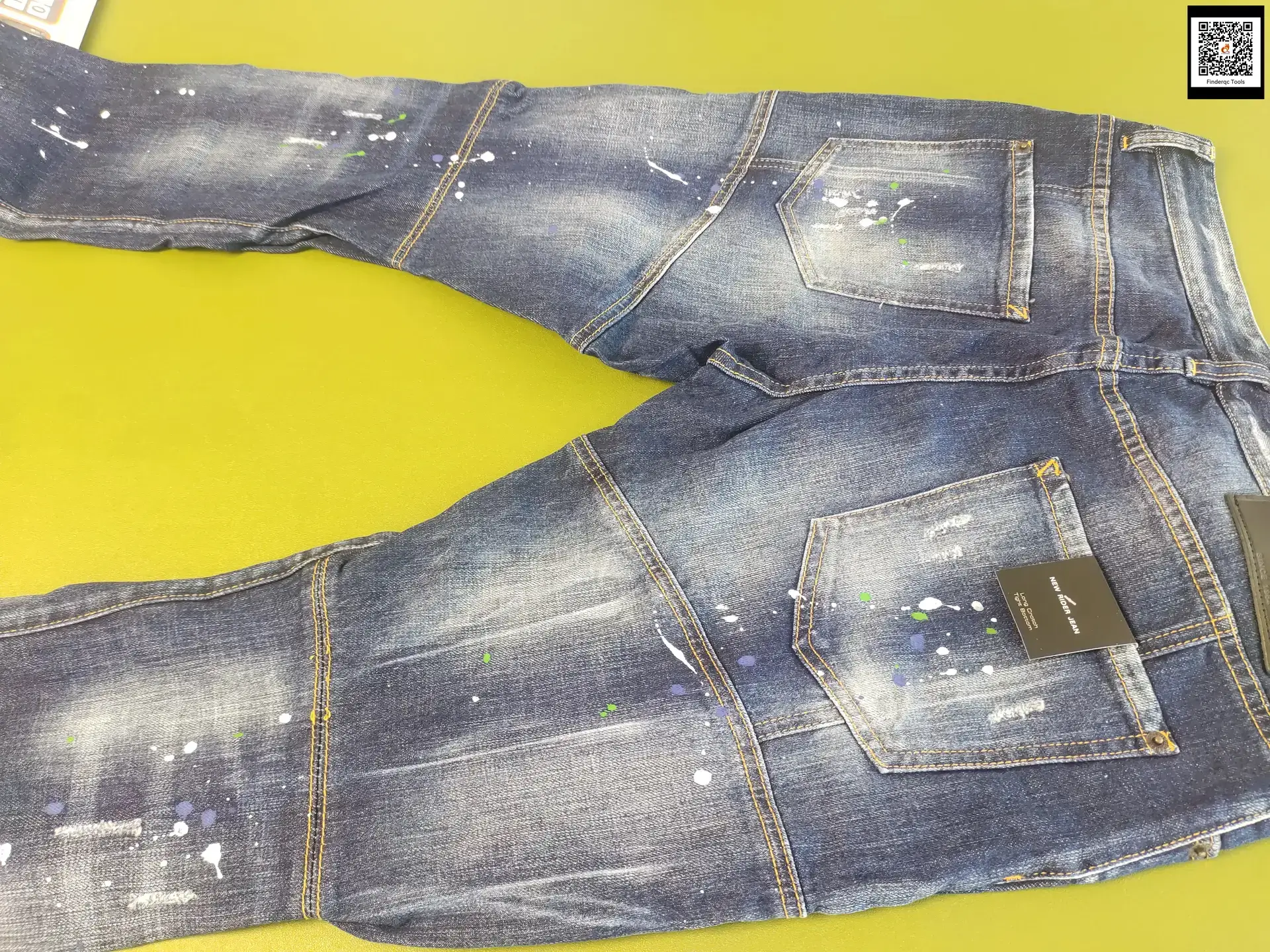 A232 splicing two-dimensional fashion brand jeans European and American cross-border Men's straight Denim trousers European station Denim