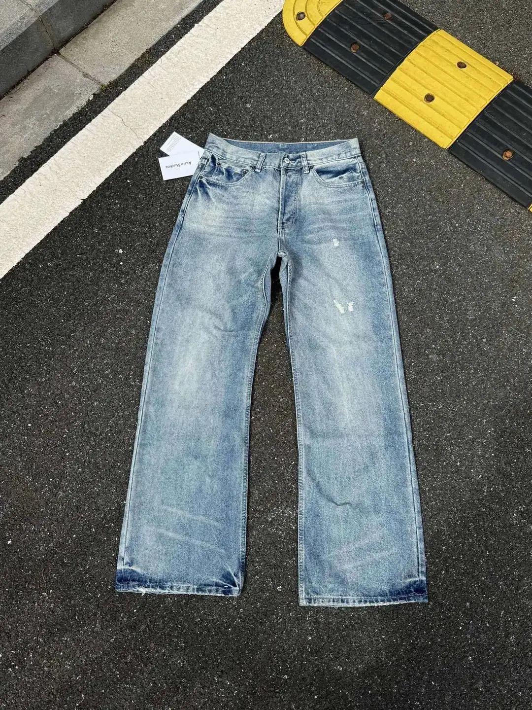 2024ACClassiclightblueLooseStraightLegPantsAmericanJeansMen'sandWomen'sFashion
