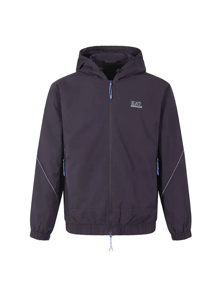 Armani EA7 Men Hooded Zipper Sweatshirt Cardigan Ankle-Tied Sweatpants Sports Suit 6dpv02 Pnhez