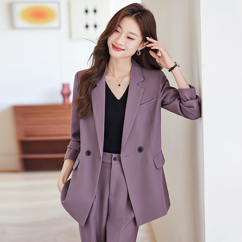 Professional Suit Jacket Women's Spring and Autumn Dress 2025 New High Sense Temperament Goddess Style Workplace Suit Two-Piece Set