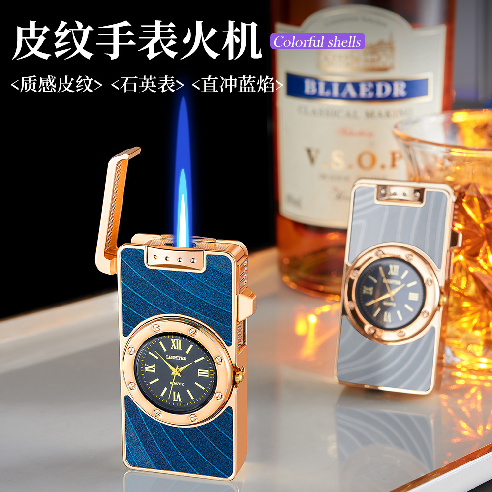 Hf650 New Model Direct Blue Flame Creative Real Dial Refillable Lighter with Advertising Logo Production Gift Lighter