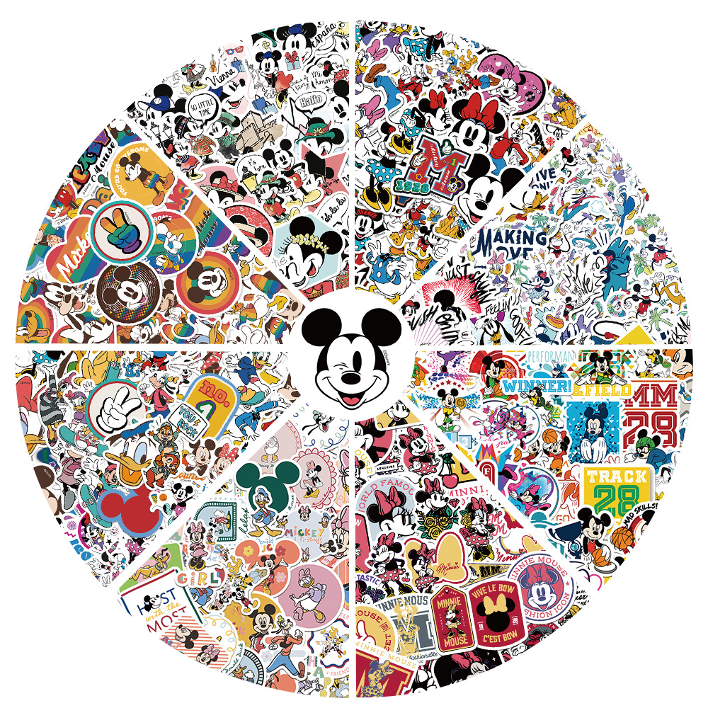 【Collection】Cartoon Mickey Minnie Donald Duck Graffiti Stickers Decorative Luggage Children's Stickers Waterproof Wholesale