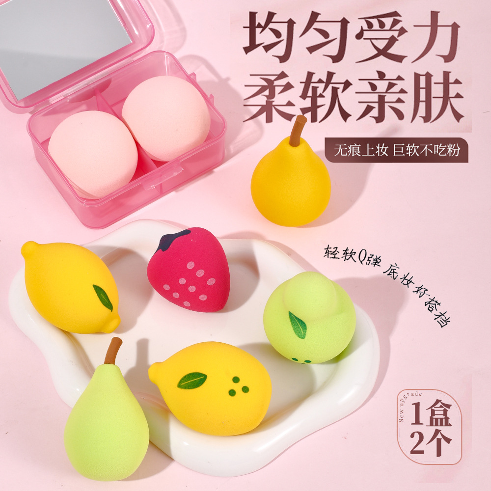 Mirror Fruit Powder Puff Foundation Special Air Cushion Powder Puff Wet and Dry Dual-Use Super Soft Cosmetic Cotton