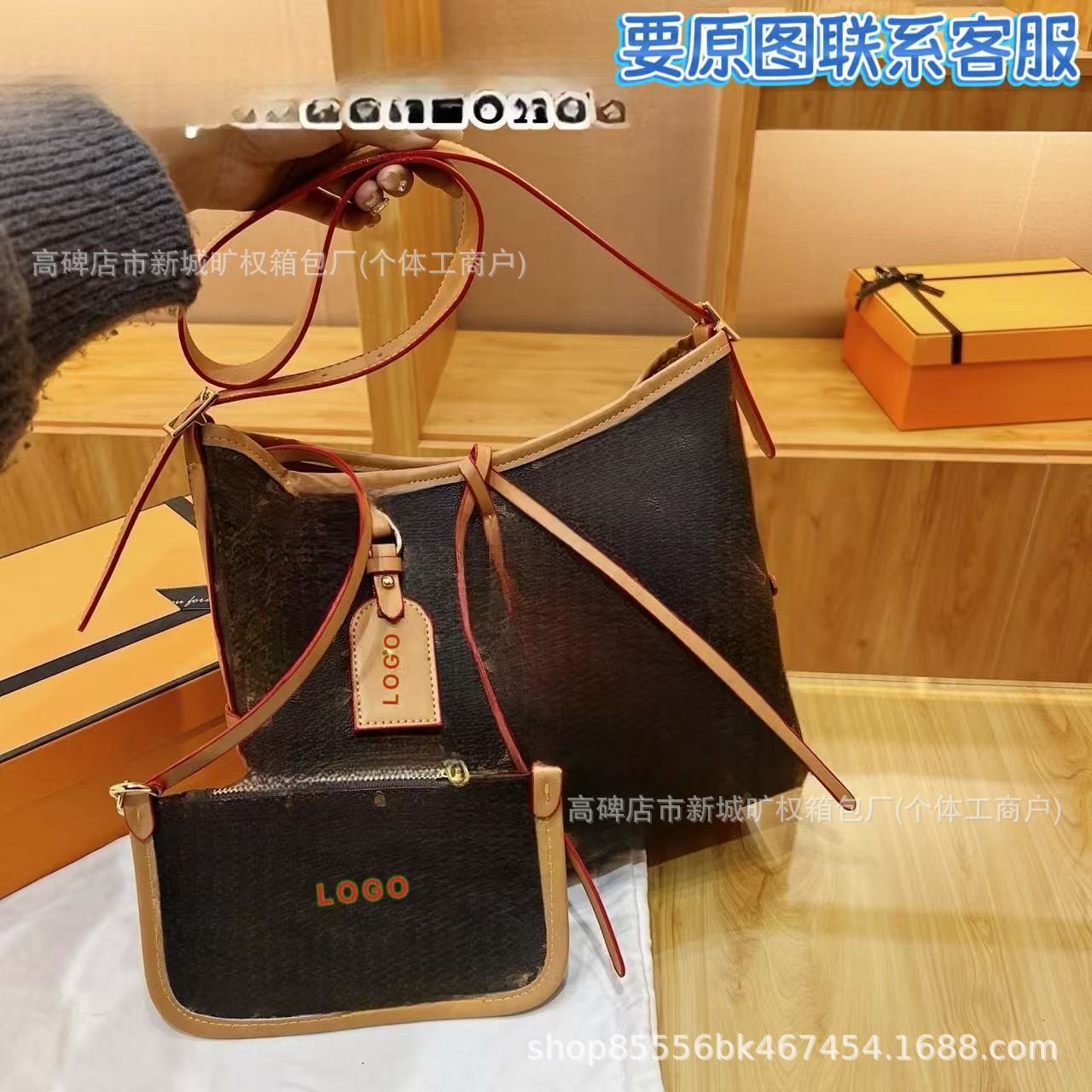 New Style Donkey Family Monogram Tote Shoulder Crossbody Women's Bag Large Capacity Fashion Versatile Bag for Commuting Foto QC de 1688 na Qualit.ly