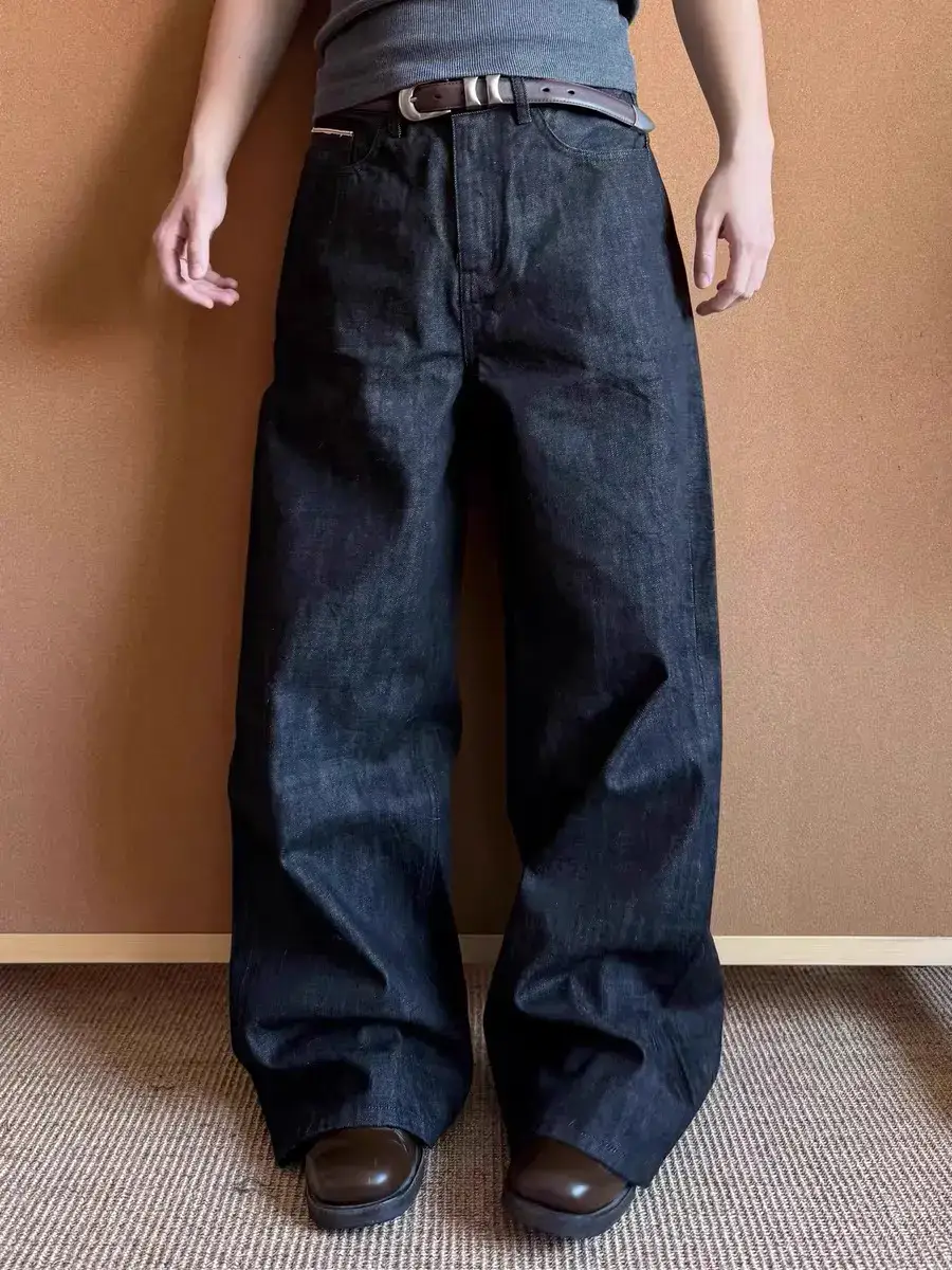 Two-Color 25Th Edition Annual Hit 14.5oz Selvedge Raw Denim Straight-leg Wide-Leg A-Line Denim Silhouette Style