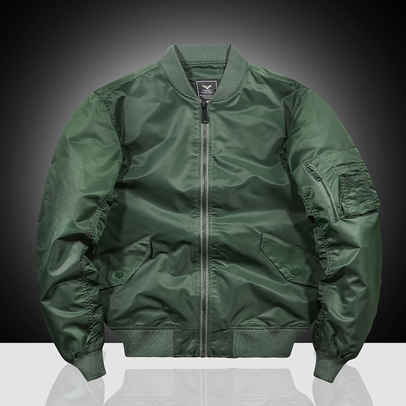 [Thin/Cotton] New Air Force ma1 Bomber Jacket Men's Embroidered Baseball Suit Large Size Coat Work Jacket