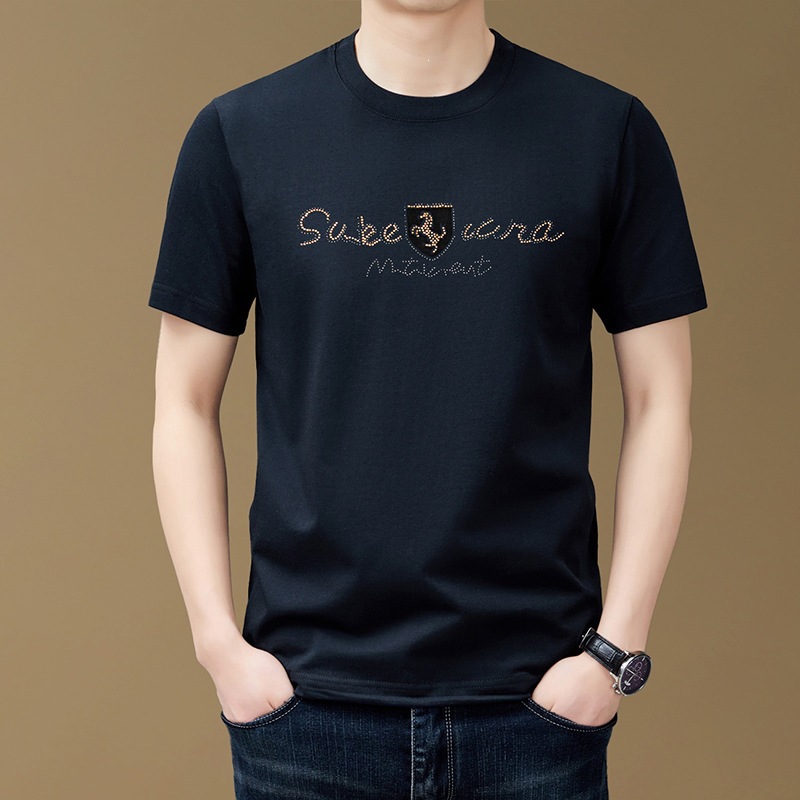 2026 Short-Sleeved T-Shirt for Men, Summer Youth Short Style, Fashionable, Loose, Versatile, Casual, Breathable, Non-Ironing Loose Top