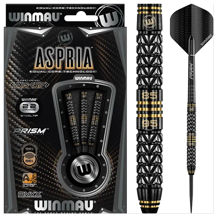 Winmau Aspria Two-Color Titanium-Coated Tungsten Steel Darts Hard Professional Straight Needle Competition Darts