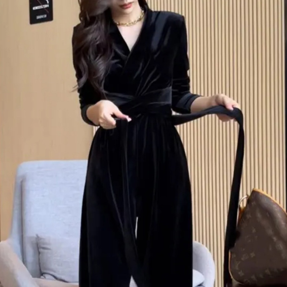 European Station Royal Sister Fan Mingyuan Elegant Fashion Velvet Pants Women's Design Sense High Waist Slimming Western Style Pants