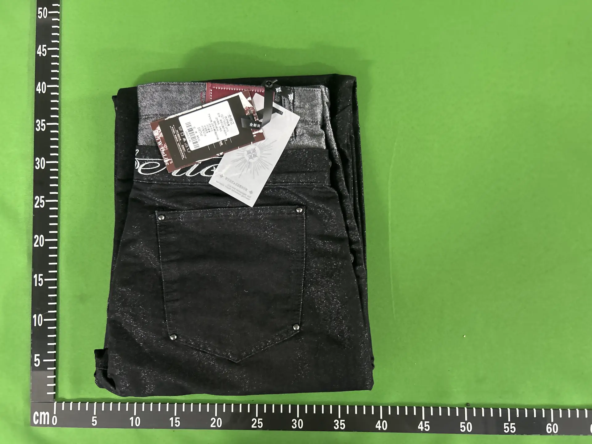 DETW 25AW * Brushed Wax Silver Double Waist Splicing Original Cow Premium Design Baggy Straight leg Jeans for Men and Women