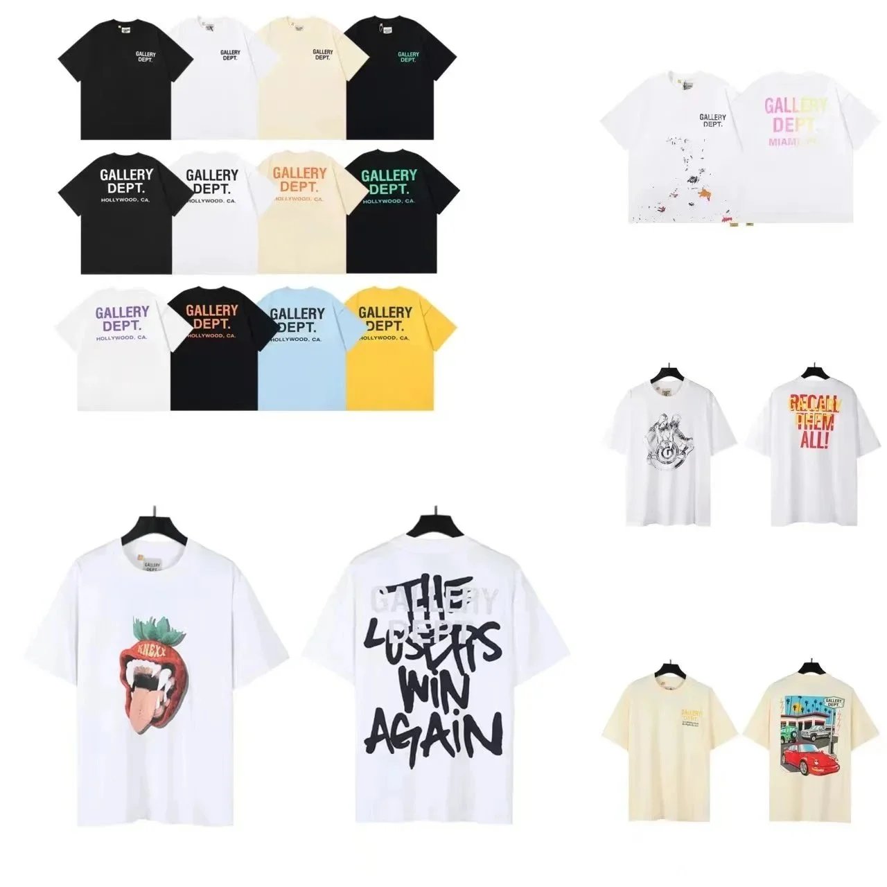 GDP painting *G*A**L** Gallery Department printed short-sleeved T-shirt