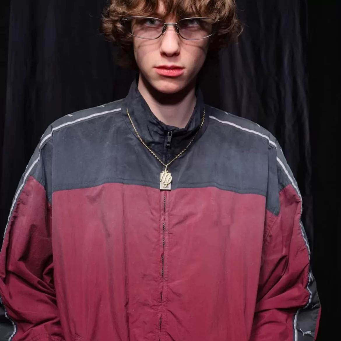 BMC co branded wine red color blocked nylon mesh sportswear jacket Tracksuit thin school uniform jacket