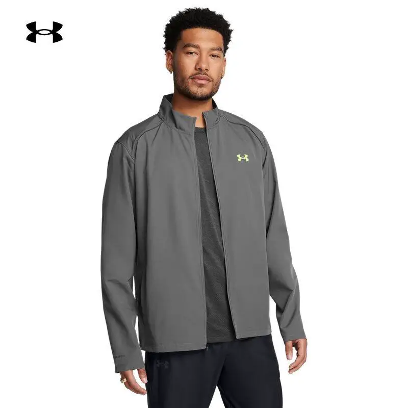 Under Armour Official Stand Collar Jacket Men's Clothing Spring New Arrival Training Fitness Lightweight Woven Running Leisure Sportswear