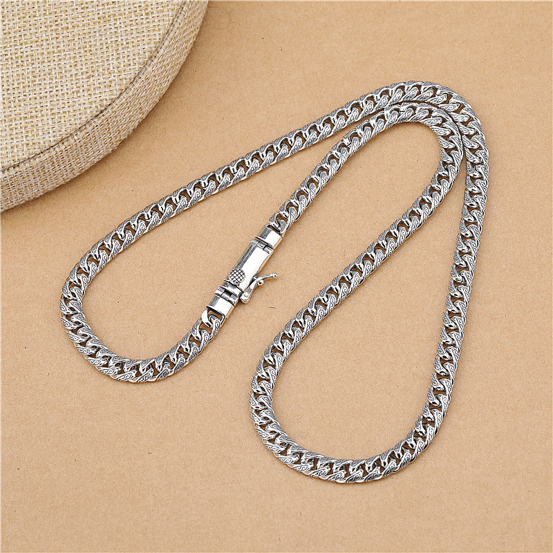Yanyu 2024 New Style Verban Chain Trendy Simple Bracelet Buckle Necklace Retro Elegant National Style Cuban Chain
