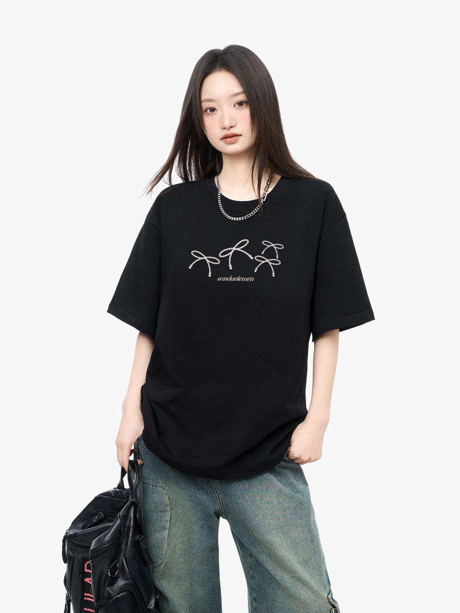 Colorful Short-Sleeved T-Shirt Women's Pure Cotton 2025 New Hot Style Loose Short-Sleeved Summer Unique Design Beautiful Top