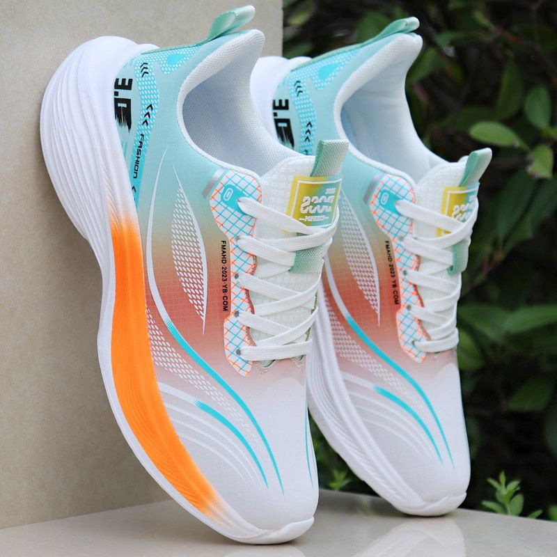 Lightweight Running Shoes, Autum Men's Shoes, Casual Shoes, Breathable Men's Leather Waterproof Sports Shoes, Versatile Student Soft-Soled Shoes